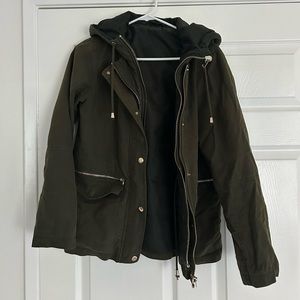 Topshop green utility jacket